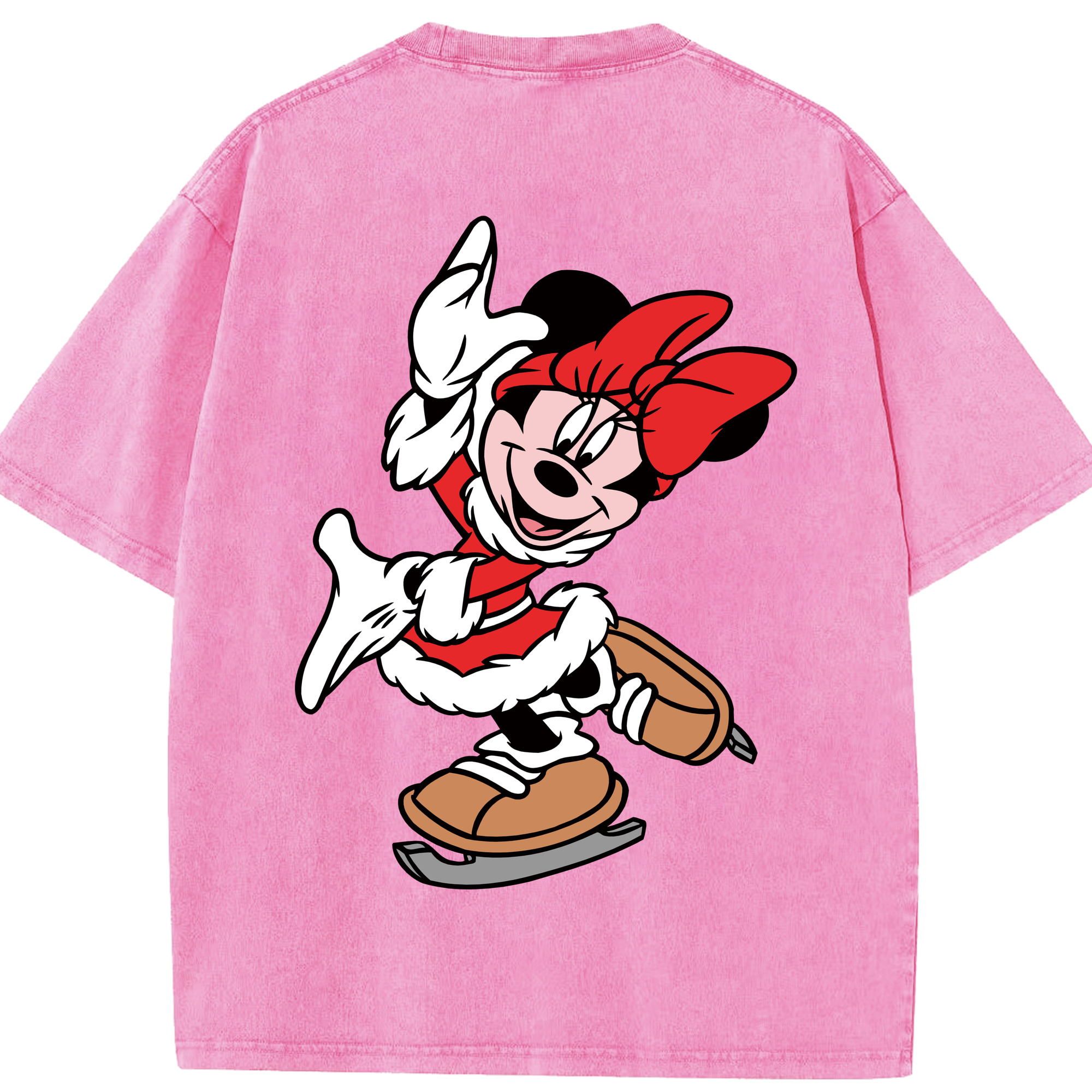 （画像用） ミッキーマウス Mickey Mouse 綿100% ヴィンテージ風 半袖Tシャツ（背面プリント）